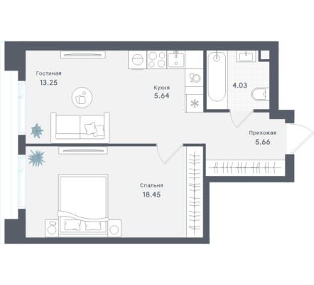 1к. квартира