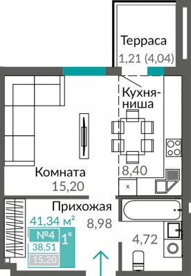 1к. квартира