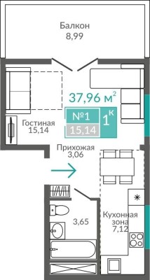 1к. квартира