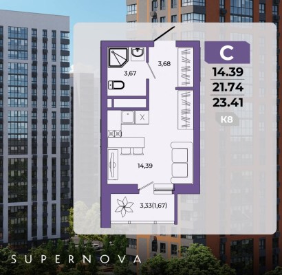 1к. квартира