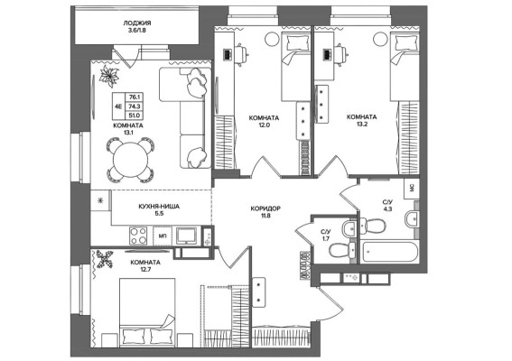 4е квартира