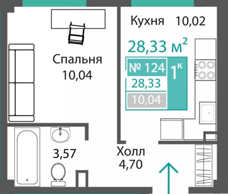 1к. квартира