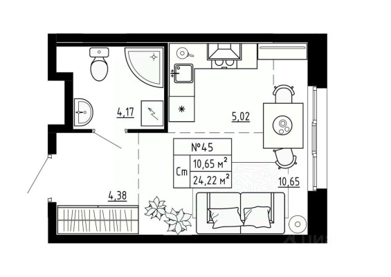 1к. квартира