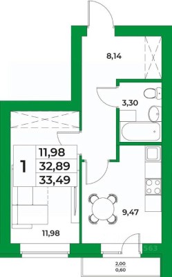 1к. квартира