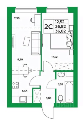 1к. квартира