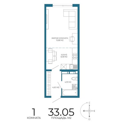 1к. квартира