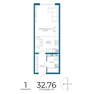 1к. квартира