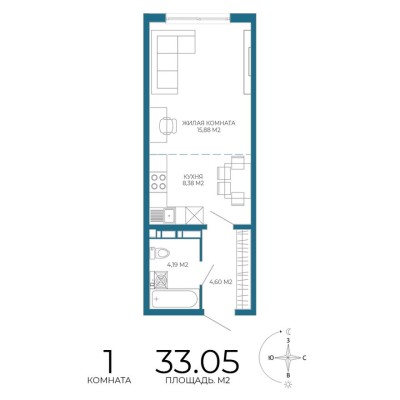 1к. квартира