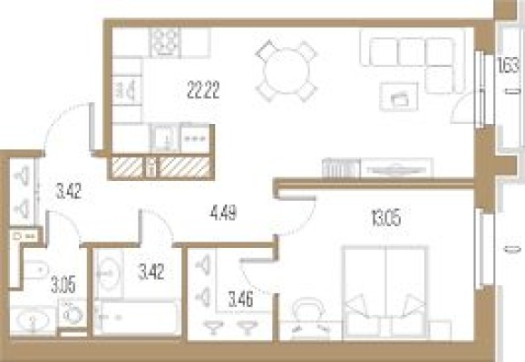 1к. квартира