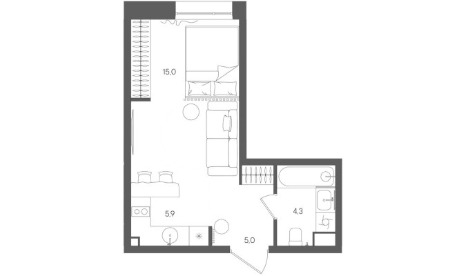 1к. квартира