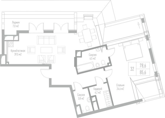 1к. квартира