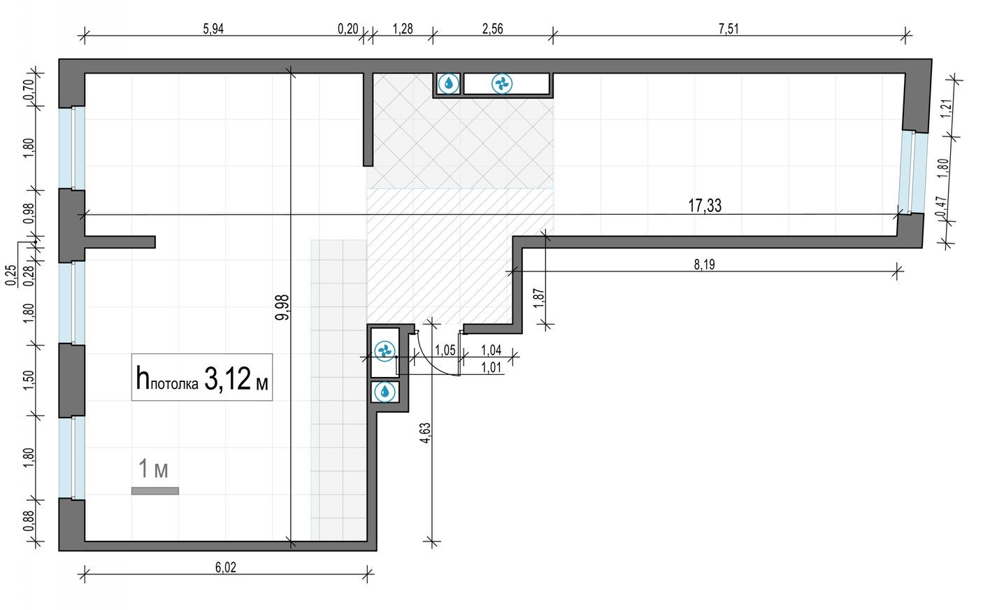 3к. квартира, 101.9 м²