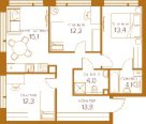 3к. квартира