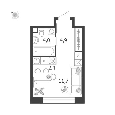 9к. квартира