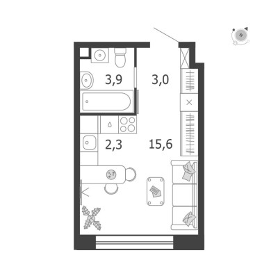 9к. квартира