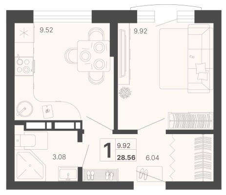 1к. квартира