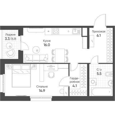 1к. квартира