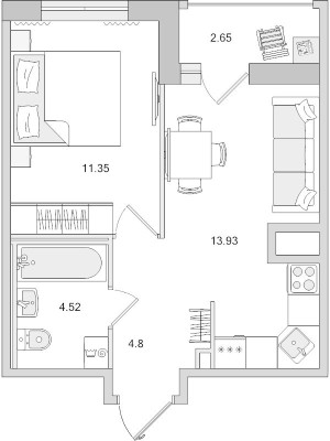 1к. квартира