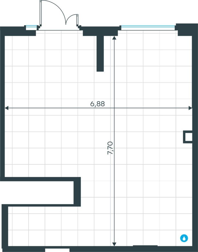 Планировка — Торговое помещение, 50.2 м²