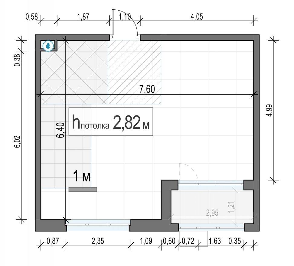 1к. квартира, 42.5 м²
