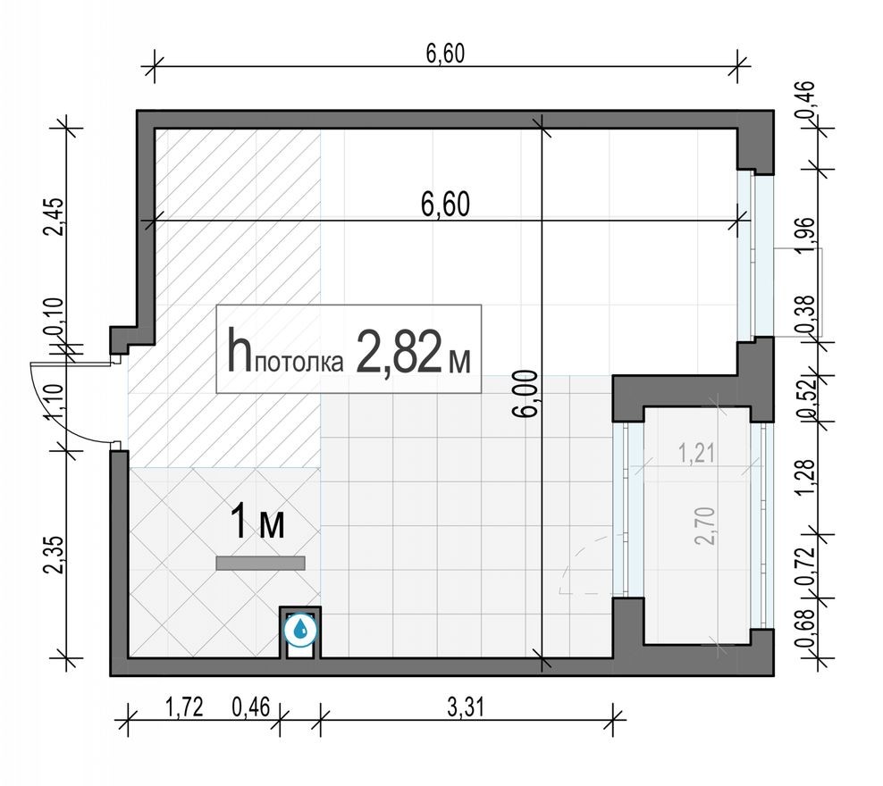 1к. квартира, 34.9 м²