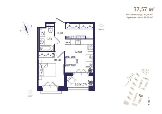 1к. квартира