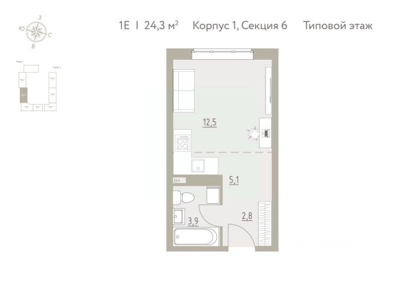 1к. квартира