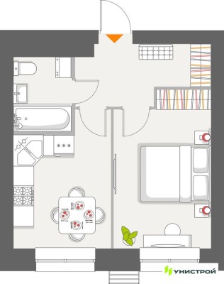 1к. квартира