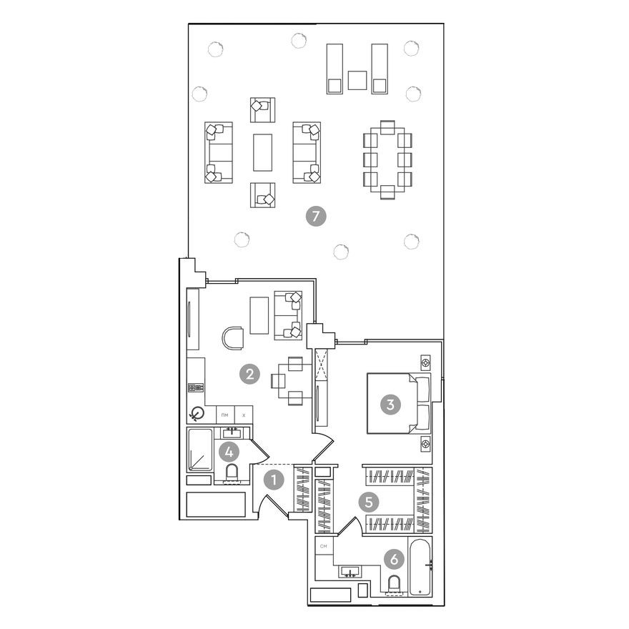 2к. апартаменты, 134.2 м²