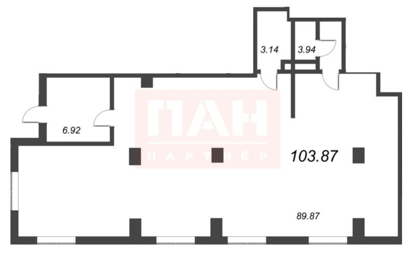 Помещение свободного назначения, 103.9 м²