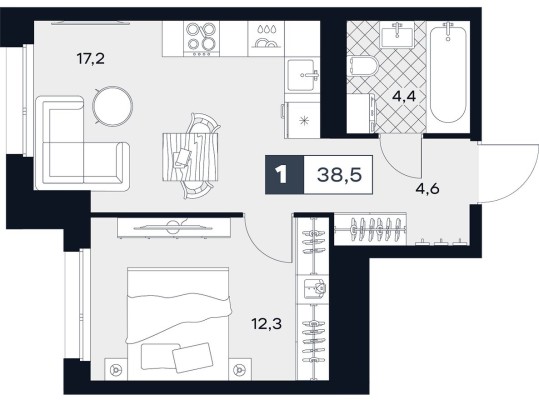 1к. квартира