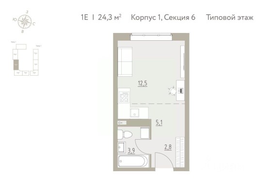 1к. квартира