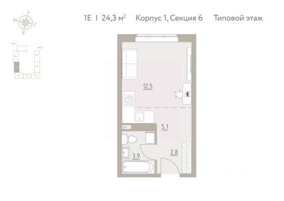 1к. квартира