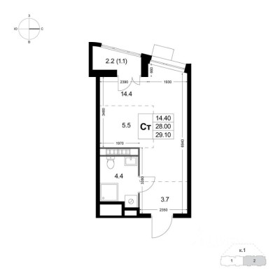1к. квартира