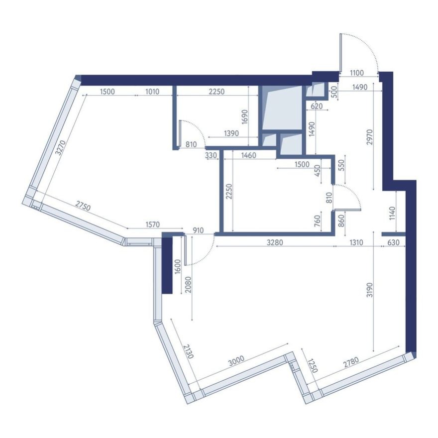 Студия-квартира, 56.8 м²