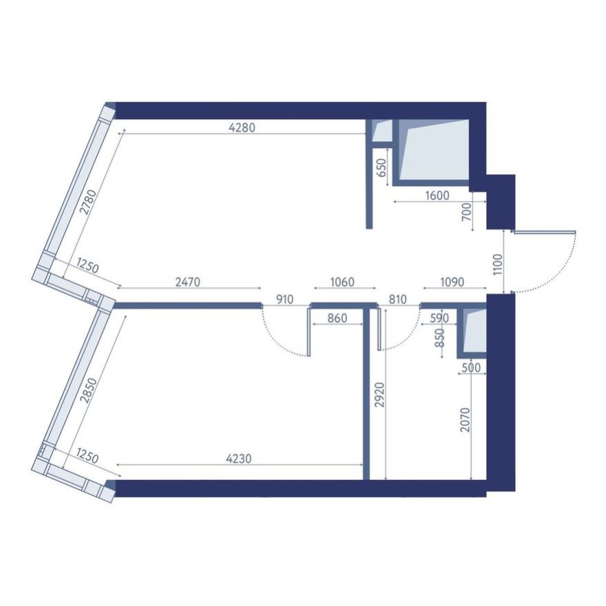 Студия-квартира, 39.1 м²