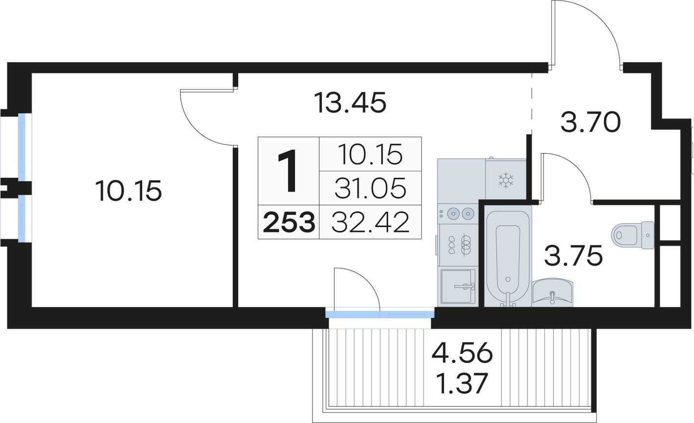 1к. квартира