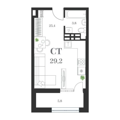 1к. квартира