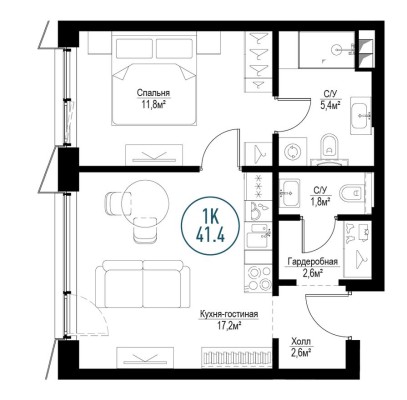 1к. квартира