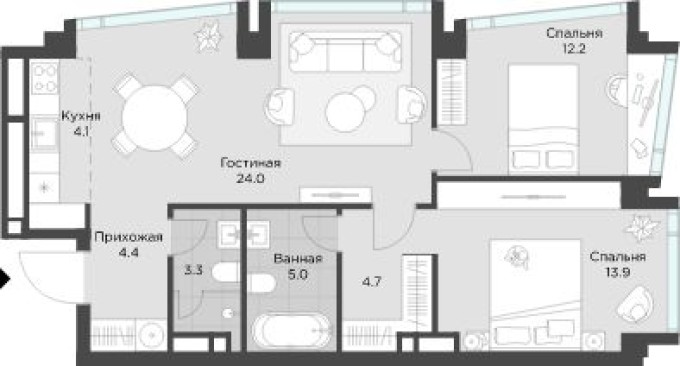 2к. квартира