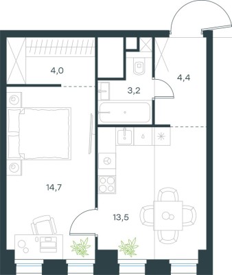 1к. квартира