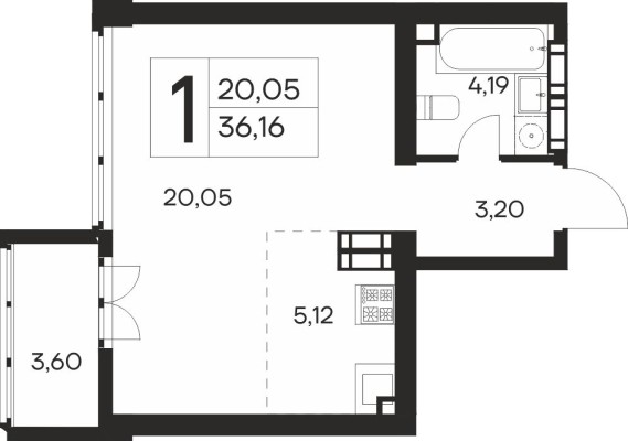 1к. квартира