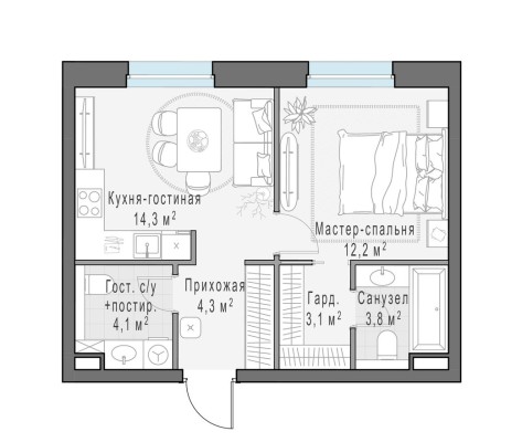 1к. квартира