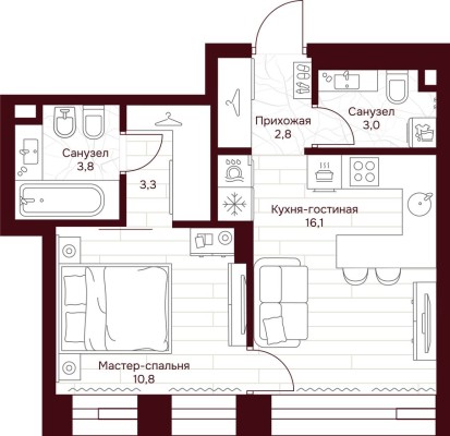 1к. квартира