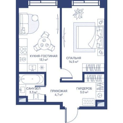 1к. квартира