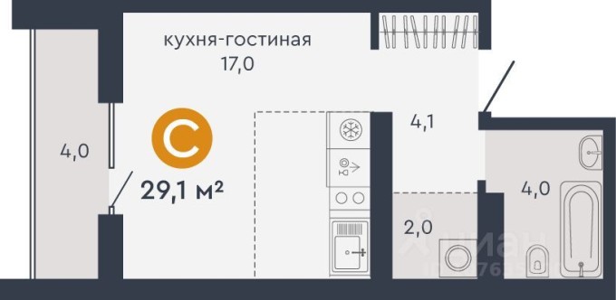 1к. квартира