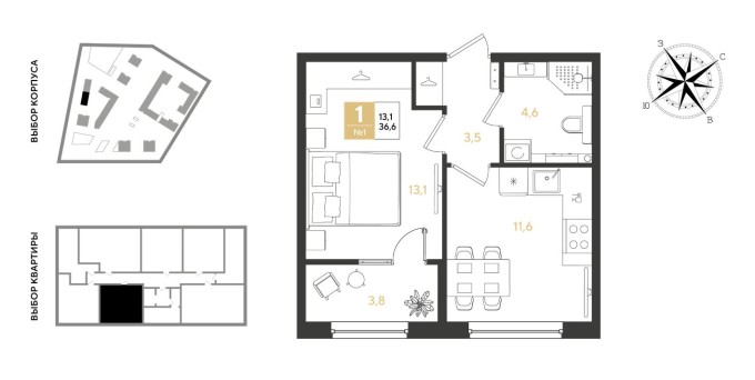 1к. квартира