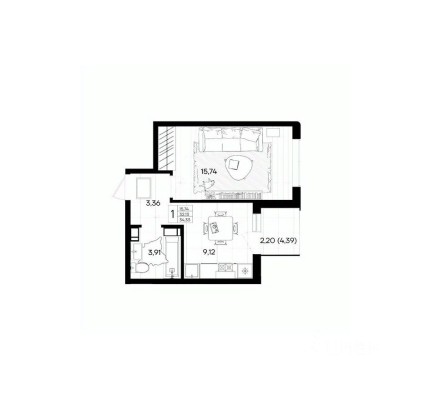 1к. квартира