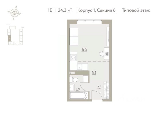 1к. квартира