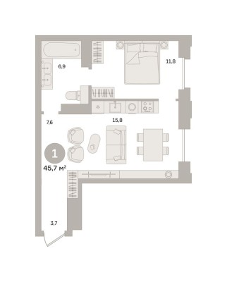 1к. квартира